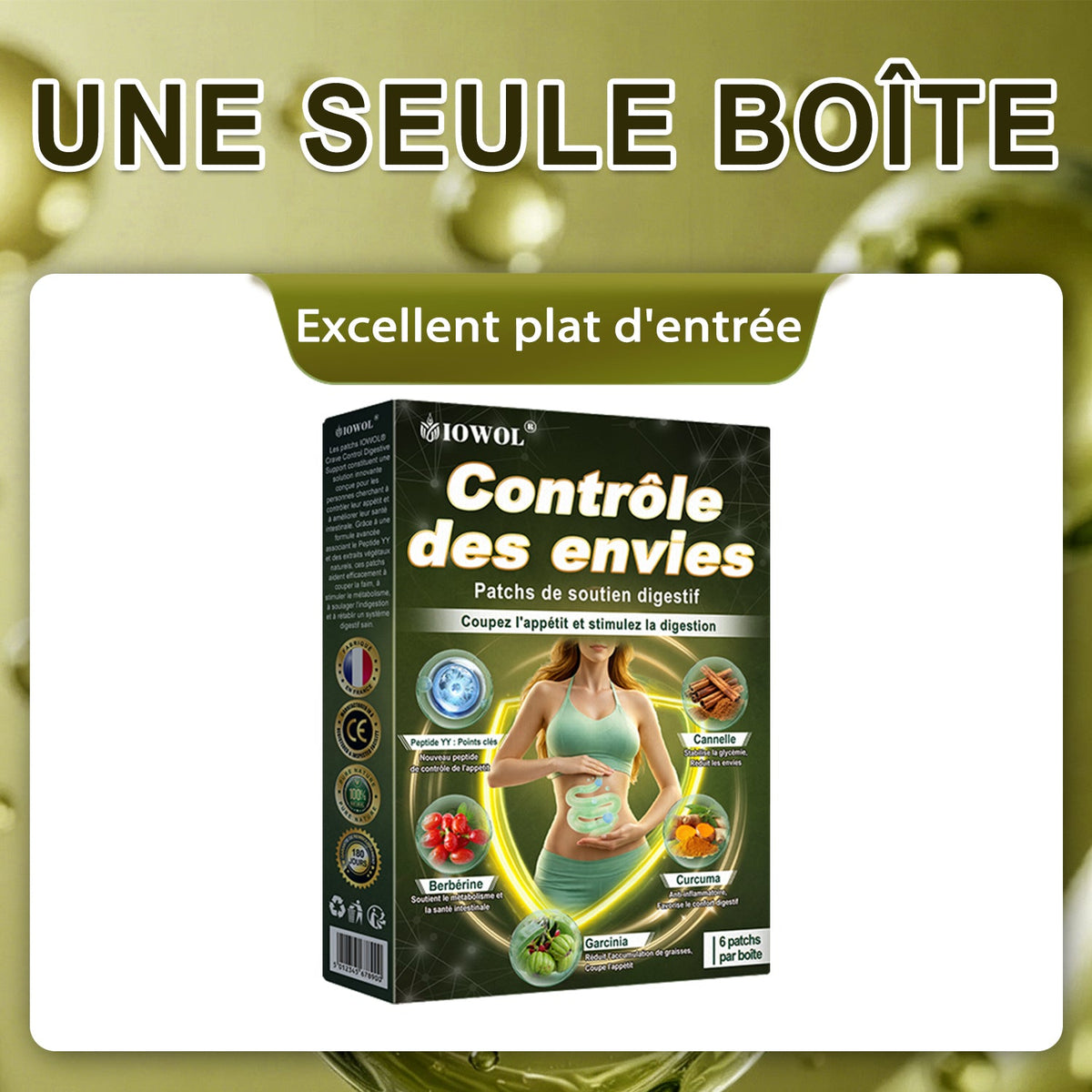 IOWOL ® PATCHS DE CONTRÔLE DE L'APPÉTIT ! AUCUN MÉDICAMENT & AUCUN FAIM & AUCUN COMBAT & 100% DE RÉSULTATS.