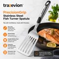 trazevion™ PrecisionGrip Stainless Steel Fish Turner Spatula