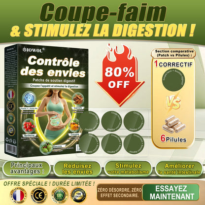 IOWOL ® PATCHS DE CONTRÔLE DE L'APPÉTIT ! AUCUN MÉDICAMENT & AUCUN FAIM & AUCUN COMBAT & 100% DE RÉSULTATS.