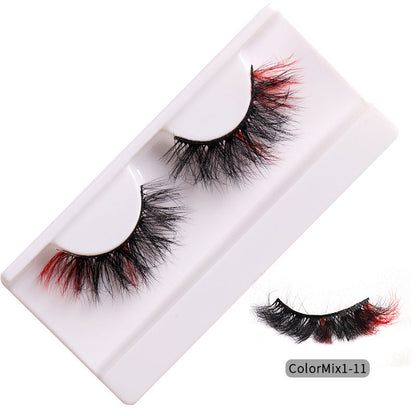 Faux cils bouclés tendance aux couleurs éclatantes