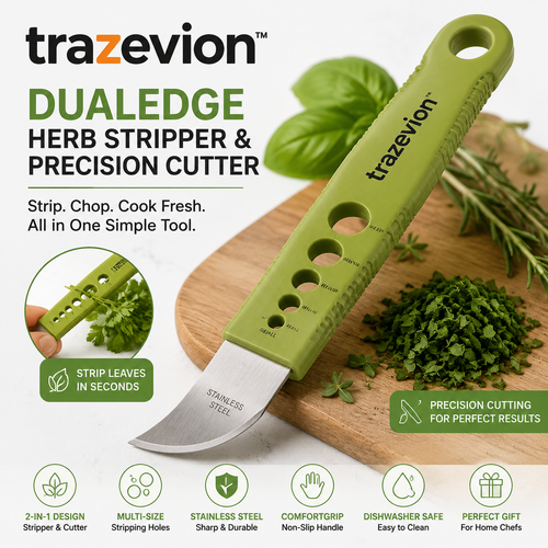trazevion™ DualEdge Herb Stripper & Precision Cutter