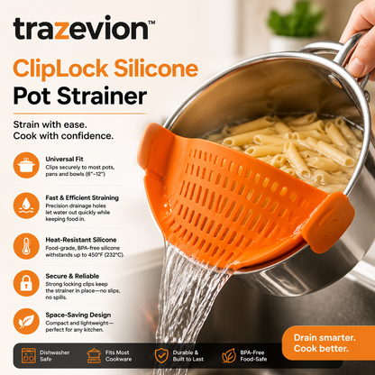 trazevion™ ClipLock Silicone Pot Strainer