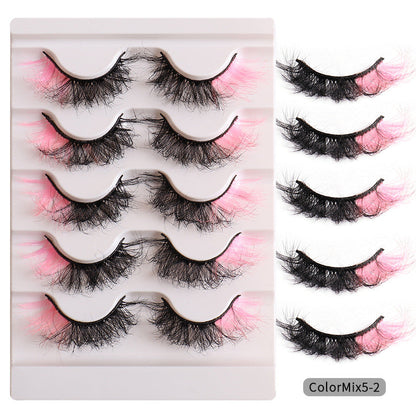 Faux cils bouclés tendance aux couleurs éclatantes