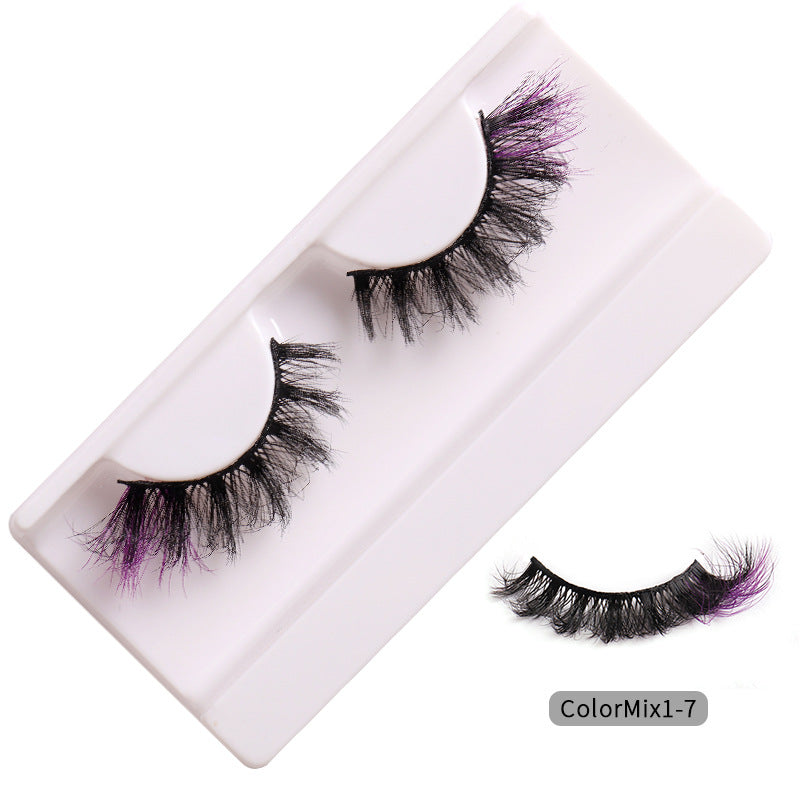 Faux cils bouclés tendance aux couleurs éclatantes