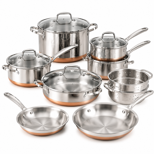 trazevion™ CopperCore Tri-Ply 12-Piece Professional Cookware Set