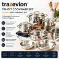 trazevion™ CopperCore Tri-Ply 12-Piece Professional Cookware Set