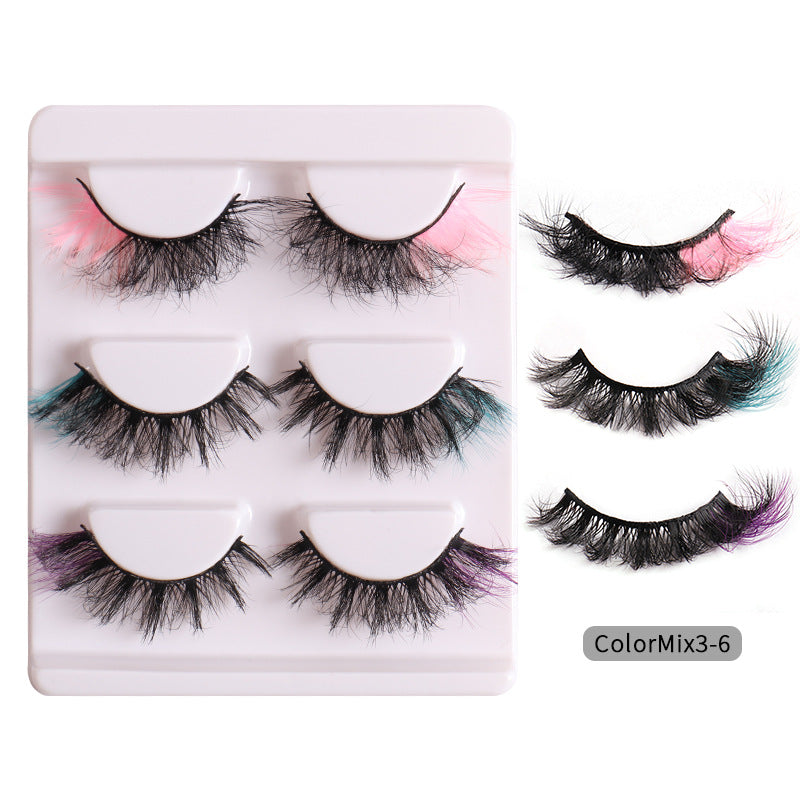 Faux cils bouclés tendance aux couleurs éclatantes