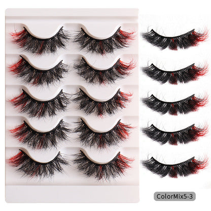 Faux cils bouclés tendance aux couleurs éclatantes