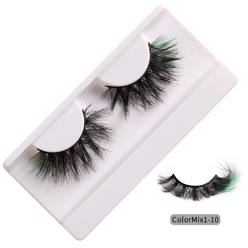 Faux cils bouclés tendance aux couleurs éclatantes