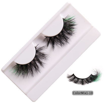 Faux cils bouclés tendance aux couleurs éclatantes
