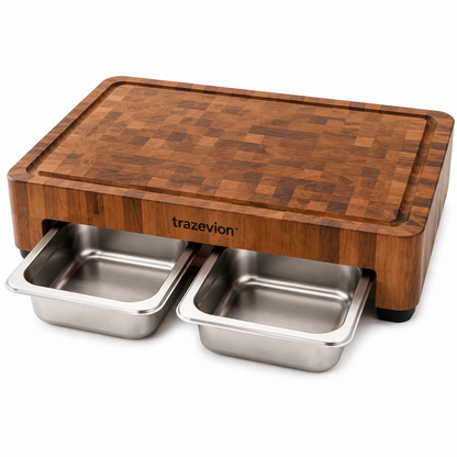 trazevion™ Professional End Grain Butcher Block Workstation