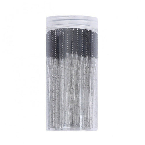 Brosse à mascara spirale colorée jetable avec manche en cristal et étui