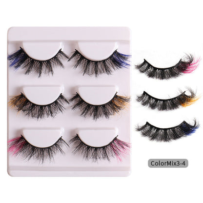 Faux cils bouclés tendance aux couleurs éclatantes