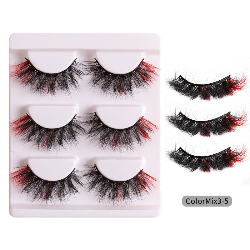 Faux cils bouclés tendance aux couleurs éclatantes